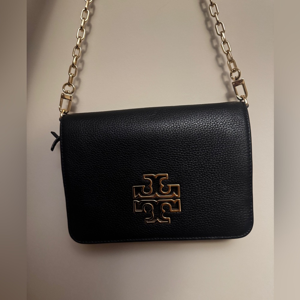 Tory Burch Black Crossbody with Gold Accents